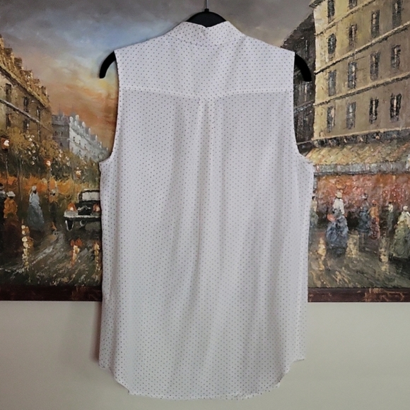 Equipment Sleeveless Blouse in Polka Dot Print - Picture 6 of 8